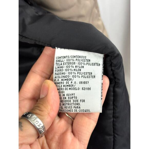 CS Signature Windbreaker Coat Lined Hooded Jacket Black Tan Ladies MEDIUM - Picture 6 of 14